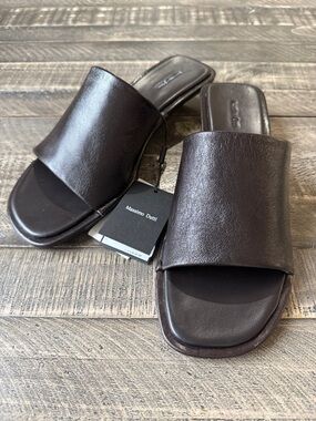NIB Massimo Dutti Soft High Heel Slide Sandal